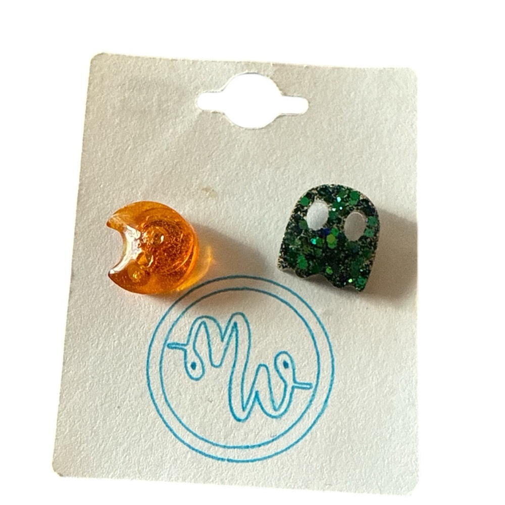 Pac Man earring set